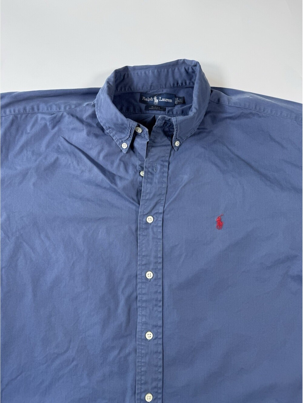 Polo Ralph Lauren Blake Shirt Mens XL Blue Short Sleeve Button Down Cotton Pony